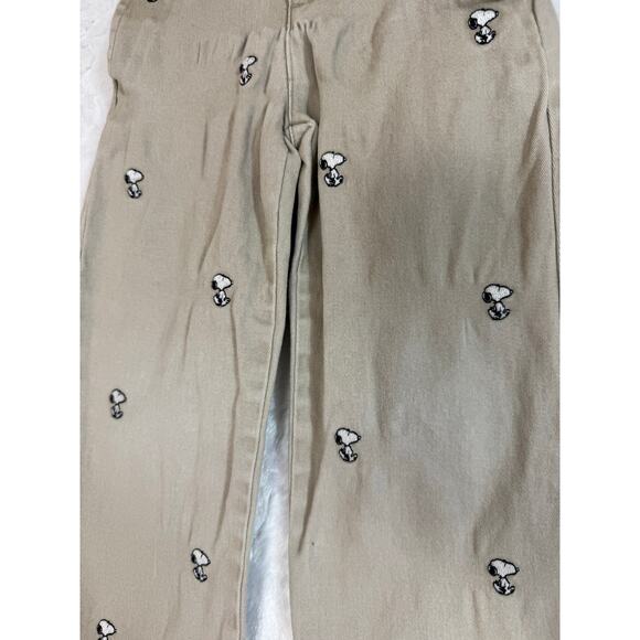 Janie and Jack Peanuts Snoopy Straight Leg Embroidered Khaki Pants Kids 3 *good* - Picture 4 of 13